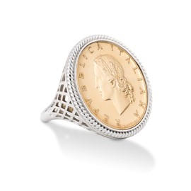 Miabella 925 Sterling Silver Genuine Italian 20-Lira Coin Rope Ring for Women (7)
