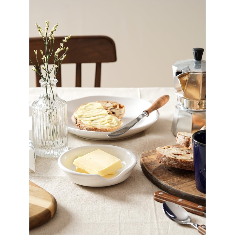 LE TAUCI Ceramic Spoon Rest with Holder, 4.8 Inches Spoon