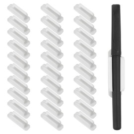 PATIKIL Pen Holder for Desk, 30 Pack Adhesive Pencil Holders Silicone Pencil Holder for Classroom Office Accessories Teacher Supplies, White