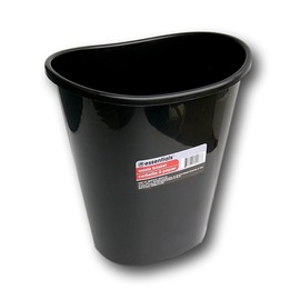 Essentials Black Plastic Oval Wastebasket - 7 Qt.
