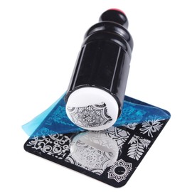 Beauty Leader 15 Pcs Stamping Nail Art Template Different Design Nail Art Stamping Plates 6 X 6 CM Nail Art Template 1 Pcs Double Side Nail Art Stamper with Scrape Kit Manicure Nail Art Image Tool