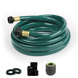 Garden Hose Durable for Patio Cleaner: Heavy Duty 15 FT 1/2 Inch PVC Hose with GHT Fittings for High-Pressure Watering Tasks