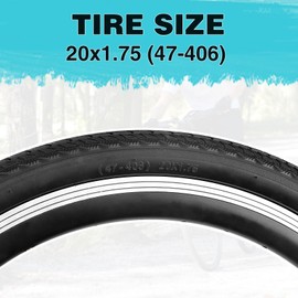 MEGHNA 20 inch Bike Tire Mountain Bike Tire 20 x 1.75 inch with Bike Tire Lever Foldable Tire Replacement for BMX Freestyle Kids Bike Folding Bike Cruiser Bike (20 x 1.75-2 Pack - with Tubes)