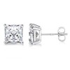 Princess Cut Cubic Zirconia 925 Sterling Silver Post Stud Earrings