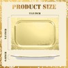 Honeydak 4 Pcs Gold Rectangle Serving Trays Heavy Duty Disposable
