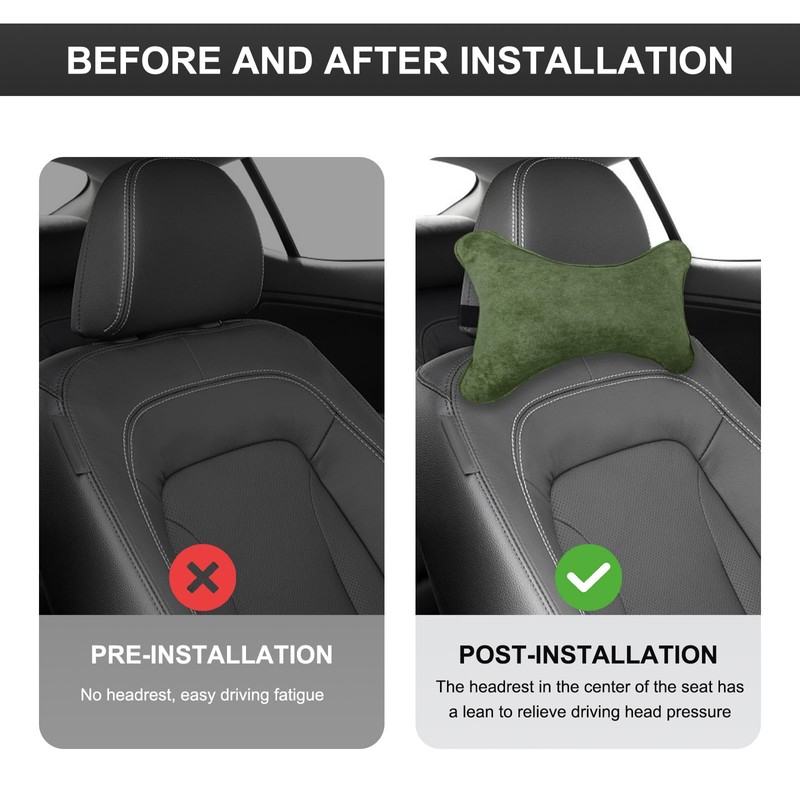 DXNQ Car Neck Pillow, Comfortable Soft Car Headrest Pillow with