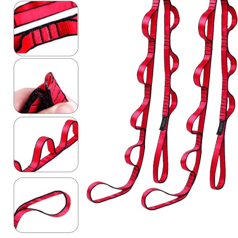 FOSER 2pcs Yoga Hammock Extension Strap Yoga Extender Strap Daisy