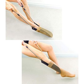 EZ Stocking Helper - Easy On and Off Sock Slider - Donner Pulling Assist Device - Compression Sock Helper Aid – Puller for Senior, Elderly - Adjustable Handles