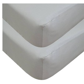 Sasma Home - 2 x Cot Bed Fitted Sheets 100% Cotton Very Soft (70 x 140 cm)