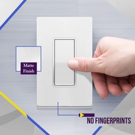 ENERLITES Matte White Light Switch, Decorator Paddle Rocker Wall Switch, 3-Way, 3 Wire, Grounding Screw, Residential Grade, 15A 120V/277V, UL Listed, 93150-MW-10PCS (10 Pack)