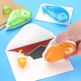 Timotech Set de 3 Rodillos de Cinta Adhesiva de Doble Cara, Cinta para Manualidades y Álbum de Recortes, Cinta Adhesiva con Dispensador Compacto, Ideal para Scrapbook, Fotos y Proyectos Creativos