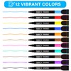 Autoau Whiteboard Marker Magnetic Whiteboard Pens Wipe Clean 12 Colours