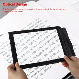 custom-sign US A4 Full Page 3x Magnifier Sheet Book Reading Aid Lens Large Magnifying Glass