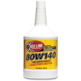 Red Line 58104 80W140 GL-5 Synthetic Gear Oil for Hypoid Limited Slip Differentials - 1 Quart