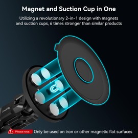 SMALLRIG 2-in-1 Magnetic Suction Cup Mount for Gopro, Car Camera Mount Outside for Action Cameras, with Ball Head Magic Arm 4466