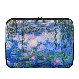 Showudesigns Water Lily Laptop Sleeve Bag for Women Men Laptop Protective Sleeve 12 inch Waterproof Computer Carrying Case for Friends Tablet Bag Van Gogh Purple