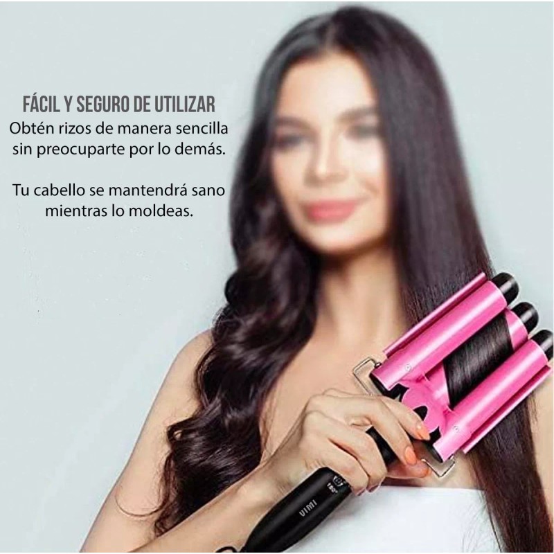 Vimi Rizador De Cabello Triple Tubo Ceramica Peinado Automático
