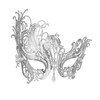 ILOVEMASKS Black Glitter Eye Mask & Silver Swan Laser Cut