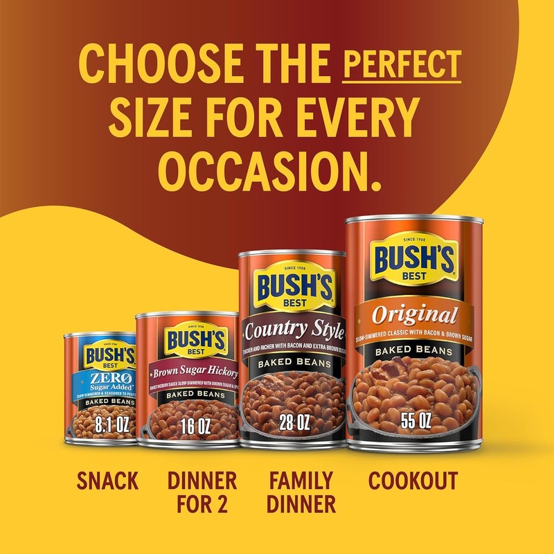 Bush's Best Homestyle Baked Beans, 8.3 oz. (Case of 12)