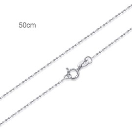 PERSENTU 925 Chain Necklace, Silver Chain with Lobster Claw Clasp, Silver Necklace Chains for Men Women, Twisted Rope Chain Necklace Thin and Strong Necklace Chains with Oval Links