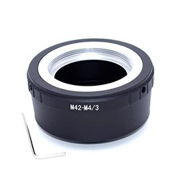 M42 to M4/3 Adapter Compatible with M42 (42x1mm) Screw Mount Lens to Micro Four Thirds 4/3 Camera &,for Olympus OM-D E-M10 II E-M5 II E-M1 E-M5 E-M10 E-PL5 E-PM2 E-P3 E-PL3 E-PM1 E-PL2 E-PL1 E-P2 E-P1