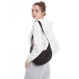 YIKOEE Crescent Bag for Women Men Small Sling Crossbody Bag with Half Moon Shape