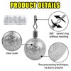Round Drop Weights Fishing Sinkers Kit, 56Pcs Ball Sinkers Fishing