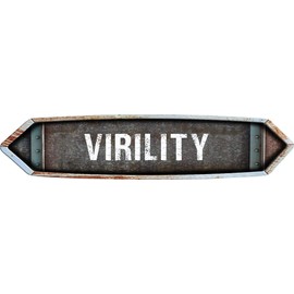 ANY AND ALL GRAPHICS Virility 4"x18" Pointed Ends Shaped Rusty Metal Style Rustic Novelty Composite Aluminum Street Sign