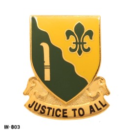 US Army DUI Pin ~ 310th Military Police Battalion "Justice To All" ~ Vanguard