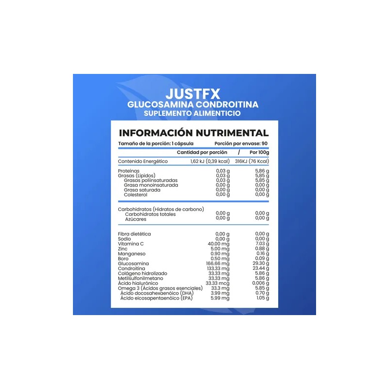 Olnatura Justfx 90 Cápsulas De Glucosamina