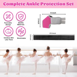 GRKZBKW 2 Pairs Kids Ankle Brace, youth ankle brace for sports, Ankle Wrap for Sprain, Adjustable Foot Stabilizer for Sprains, Injuries & Active Play for Daily Wear (Black, Medium)