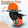 Heavy Duty Industrial Brake Caster,Load Capacity 3000lbs, No Noise Polyurethane