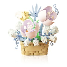 Vilbocr Mini Flowers Building Block Set,Flower Blocks Toys,Plants and Succulent Toys,Building Block Flowerpot，Botanical Collection Birthday Gift for Girls Boys Adults Kids Ages 6+ (Narcissus 166Pcs)