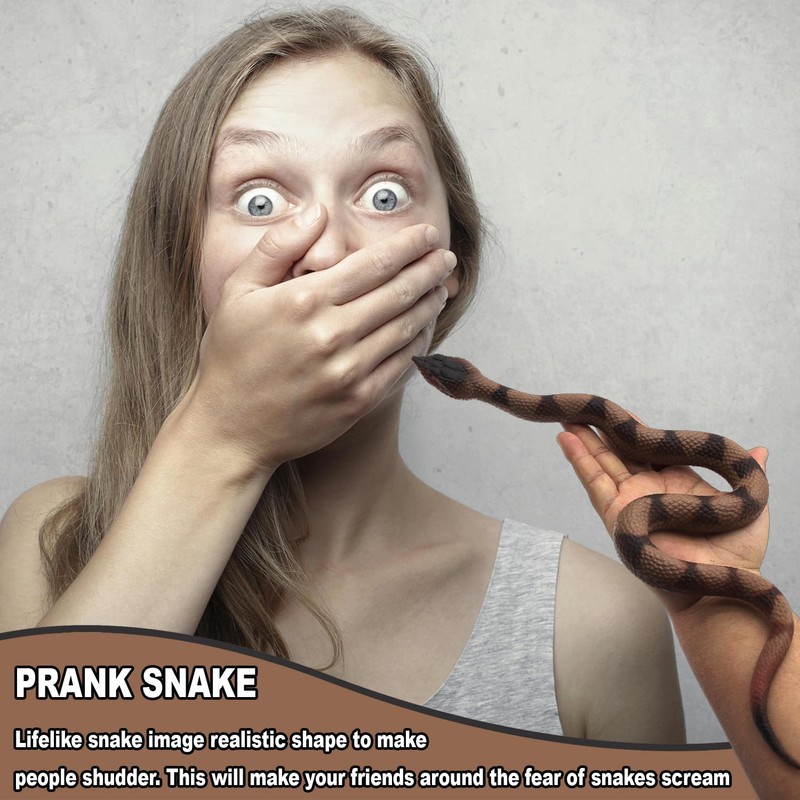 Rubber Snakes Fake Snake Rattlesnake - Realistic Keep Birds Away
