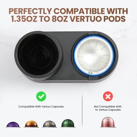 Pro Mael Reusable Coffee Capsule Refilling Kit for Vertuo Pods with Aluminum Foil Seal Lids-64mm (1 Refill Kit Tool+52 Foils)