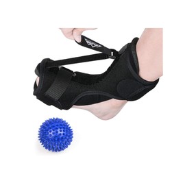 lrgnixs Plantar fasciitis night splint, heel spur bandage with massage ball, heel spur foot bandage for foot pain, plantar fasciitis bandageS for support with flat feet, heels, ankles