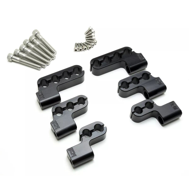 8pc. Billet Ignition Wire Loom Set Black. Best looking/ function