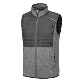 Little Donkey Andy Men's Lightweight Golf Vest Warm Outdoor Sleeveless Jacket for Hiking Travel Running Casual Gray M