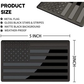 SNA Trading Co. 3D Metal American Flag Emblem Decal USA Blue, Red Line Forward and Back Designs - Blue