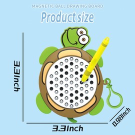 Unremittingly 1PCSTurtle Magnetic Drawing Board for Kids & Toddlers with Beads and Magnet Stylus Pen - Magnetic Travel Toy for Airplane & Car Ride Activities for Kids