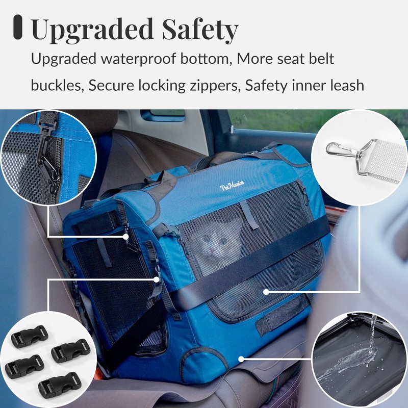 Extra Large Cat Carrier for 2 Cats, Soft Pet Car