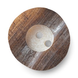 Schöneberger Trachten Couture Original Horn Buttons, Lederhosen Buttons, 2-Hole Costume Buttons - 4x/8x/12x Div Colours & Diameter (Antique Brown, 22 mm / 4x Buttons)