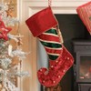 Dibor 2 Luxury Velvet Novelty Elf Boot Christmas Stockings (Z288)