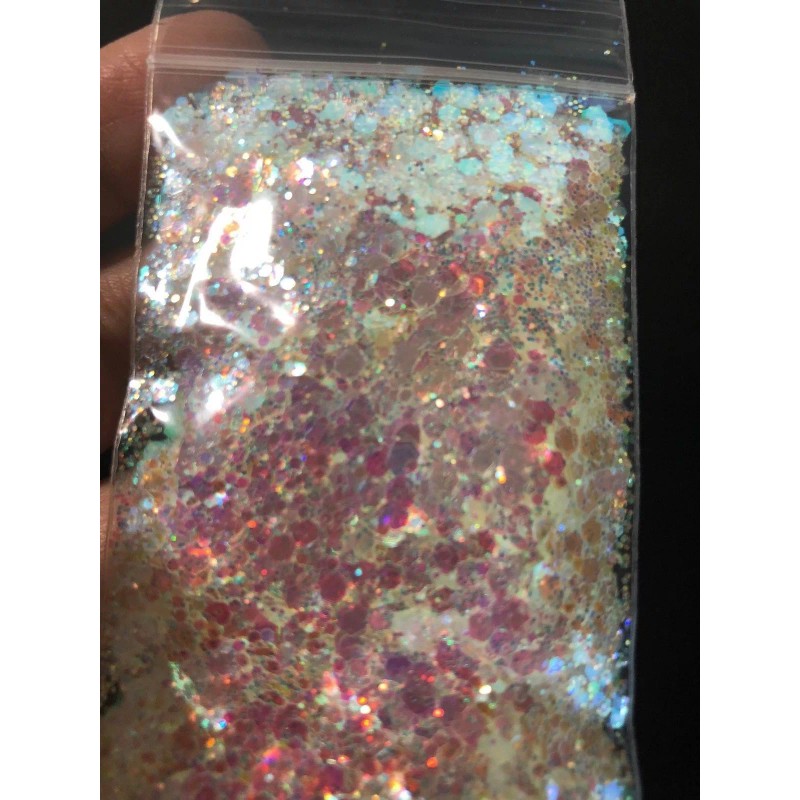 the glitters world Highly Reflective MIXED SIZES HEXAGON-Solven