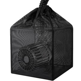 Hecaty Pump Barrier Bag, Pond Filter Bag, Anti-Clogging Cube Filter Box, Black Media Bag Pump Mesh Bag for Outdoor Water Fish Ponds(7 inch)