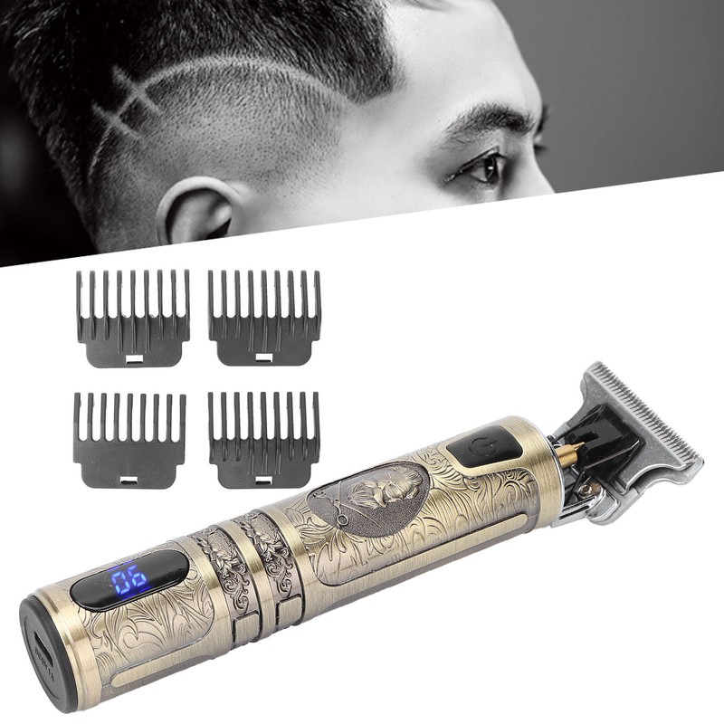 Electric Hair Trimmer Clipper USB Portable Professional Retro Hair Cutting