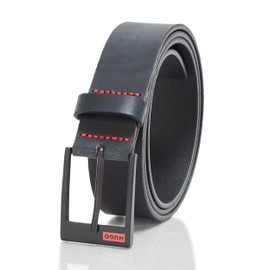 HUGO, Gaben Bold Logo Leather Belt, black bold, 40