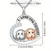 Love You Forever Guinea Pig Heart Necklace, Sterling Silver with