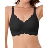 SHARICCA Smooth Bra Women's Without Underwire Deep V-Neck Push Up