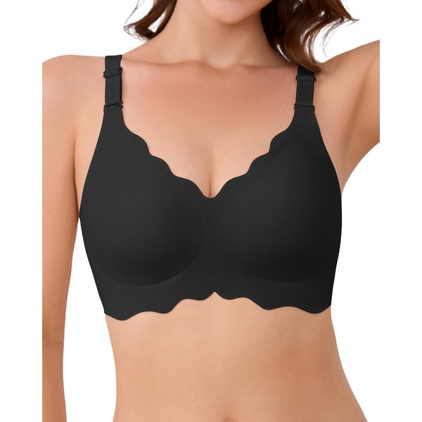 SHARICCA Smooth Bra Women's Without Underwire Deep V-Neck Push Up